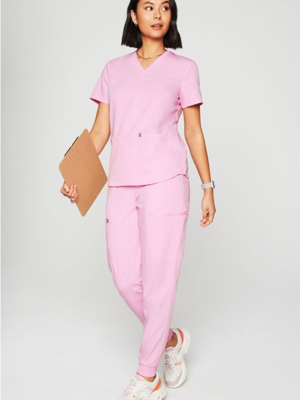 Women's Fabletics Medium Top and Bottom Set - Light Pink